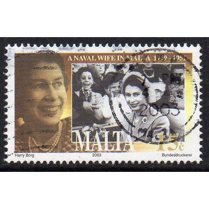 Malta 2003 50th Anniversary of the Coronation - Princess Elizabeth,1951 15c Used