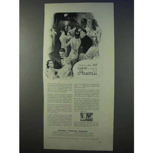 1934 Hawaii Tourism Ad - Stop Just Planning a Trip