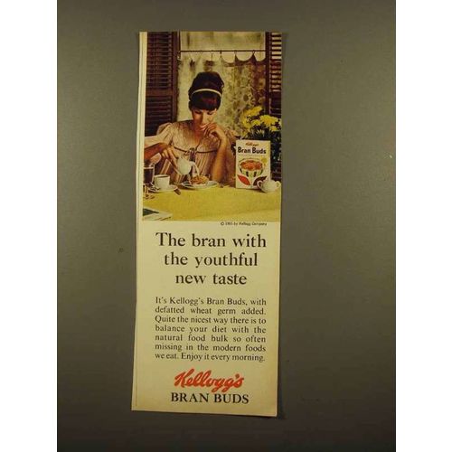 1965 Kellogg's Bran Buds Cereal Ad - Youthful Taste