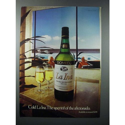 1976 Domecq La Ina Sherry Ad - Aperitif of Aficionado