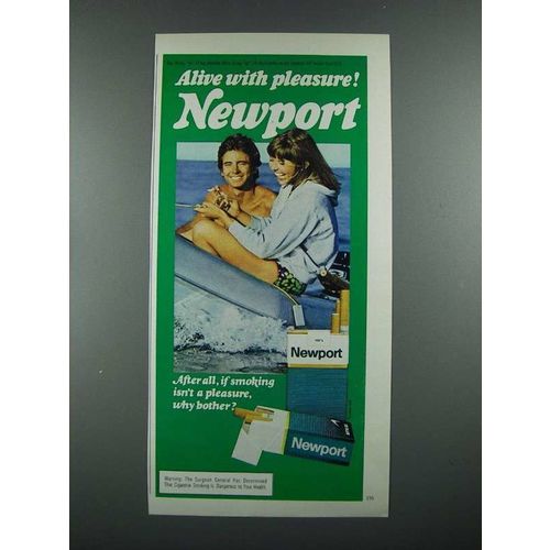 1976 Newport Cigarette Ad - Alive With Pleasure