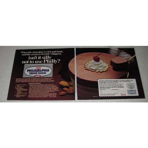 1983 Kraft Philadelphia Cream Cheese Ad - Chocolate Souffle recipe