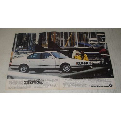 1989 BMW 5-Series Cars Ad - The BMW 5-Series. The perfect reconciliation