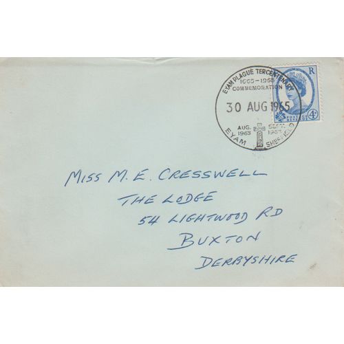 GB 1965 Eyam Plague Tercentenary Special Cover Eyam Sheffield pm see others