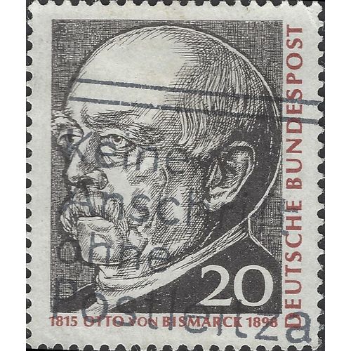 GERMANY, Otto van Bismarck 1815-1898, red 1965, 20pf, #6