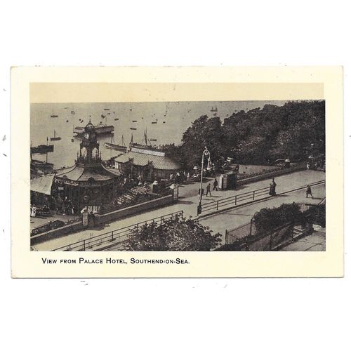 REAL PHOTOGRAPHIC POSTCARD VIEW FROM PALACE HOTEL SOUTHEND-on-SEA ESSEX (168)