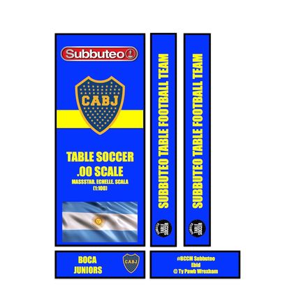 Tabletop Football Subbuteo Box Label Boca Juniors (ARG)