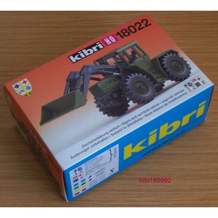 Kibri 18022 HO German Military Tractor with Front Loader Building Kit - New