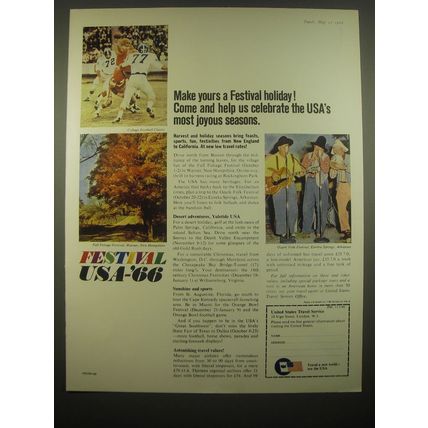 1966 United States Travel Service Ad - Make yours a Festival holiday!