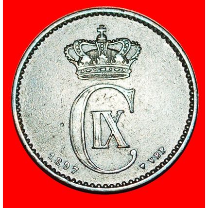 Ⰶ 2 SOLD DOLPHIN (1874-1906):DENMARK★2 ORE 1897 INTERESTING★LOW START★NO RESERVE