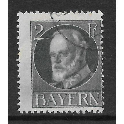 BAVARIA 1914 KING LUDWIG III 2pf SLATE SG E171A FINE USED