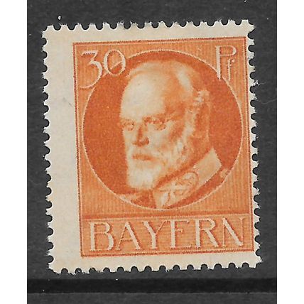BAVARIA 1914 KING LUDWIG III 30pf ORANGE SG E184A M / MINT