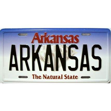 Arkansas License Plate Novelty Fridge Magnet