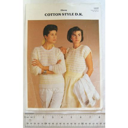 Vintage: Chevy 1050 sweater & top, cotton DK