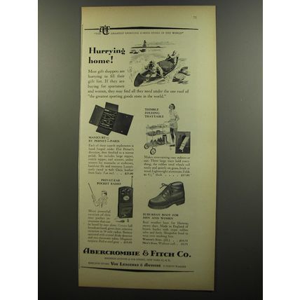 1953 Abercrombie & Fitch Ad - Pernet Manicure Set; Trimble Folding Traytable