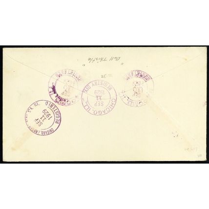 Macomb, Thislte Scarce Fancy Cancel Registered Cover - Stuart Katz