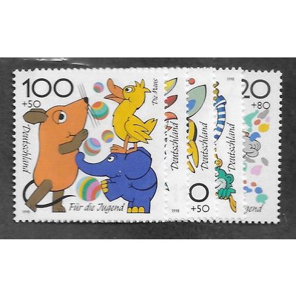 GER 1998 U/M (SET) 'CHARITY - CHILDRENS CARTOONS' (5v) (EBID78-837)