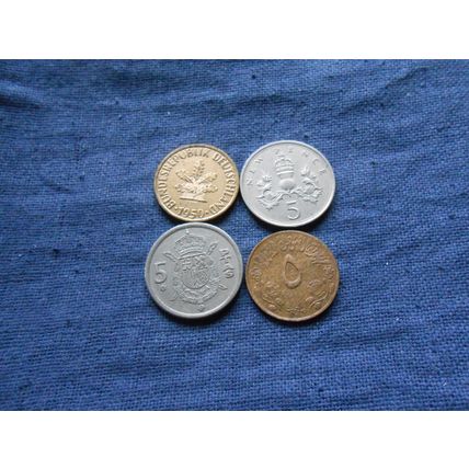 4 X COINS AS SEEN GAP FILLERS.