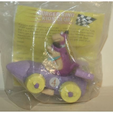 1997 Burger King Cartoon Network Wacky Racing Flintstones Racer Mint in Package