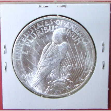 1925-S Peace Dollar. This Coin is a replica and contains NO precious metal.