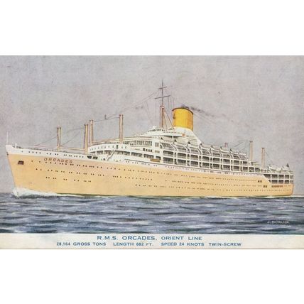 RMS Orcades Orient Line Vintage Rare Ship Postcard