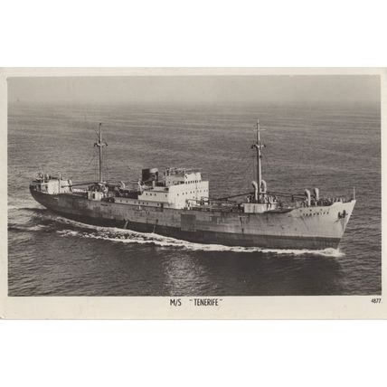 MS Tenerife Oldenburg Portugiesische Dampfschiffs Rhederei Ship Postcard