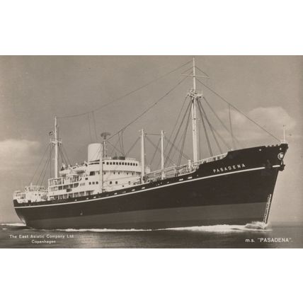MS Pasadena East Asiatic Denmark Company RPC Ship Postcard