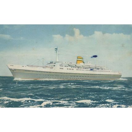 SS Statendam Dutch Lines Ship Vintage Postcard