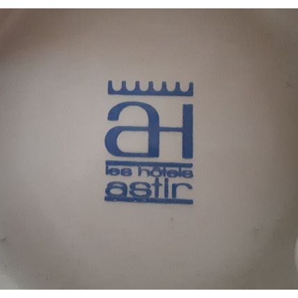 Astir Les Hotels Grece Ashtray White Porcelain Glass Greece Vintage