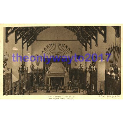 Edinburgh Castle, Banqueting Hall, Scotland, Postcard