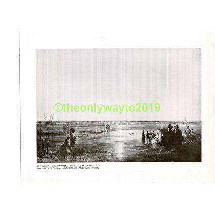 Sea Coast, by R P Bonington, Metropolitan NY, Book Illustration (Print), 1934