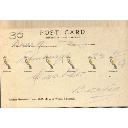 Stuart Window, Banqueting Hall, Edinburgh Castle, Scotland, HM Office Postcard