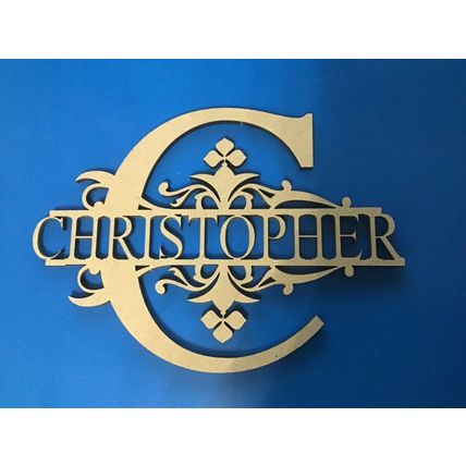 Personalised Laser Cut Decorative Wooden Split Monogram Craft Wedding Letters