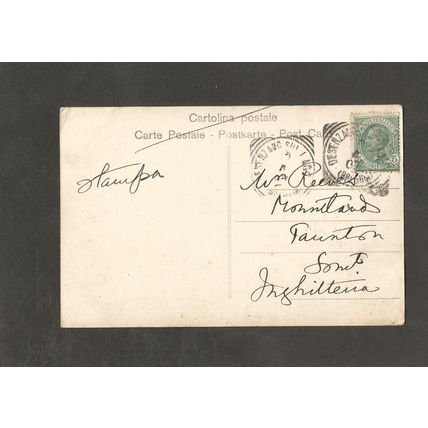 Genealogy Postcard Mrs Reeves Mountlands Taunton Somerset 1907