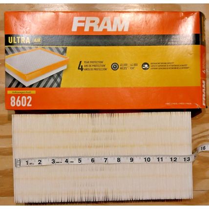 FRAM Ultra Air Filter Volkswagen/Audi 8602 New in the Box Broken Seal