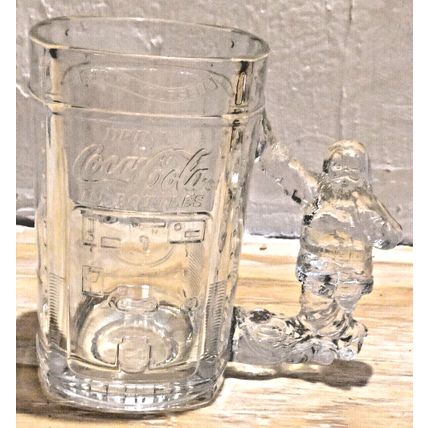 Vintage 1997 Coca Cola Santa Coke Machine 20 Oz Heavy Solid Glass Drinking Mug