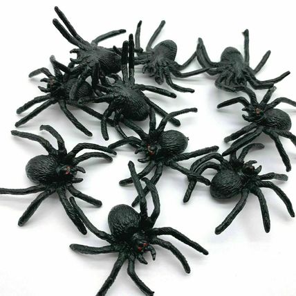 Flexible Plastic Simulation Spiders Toy Joke Scream Toy Halloween UK SELLER