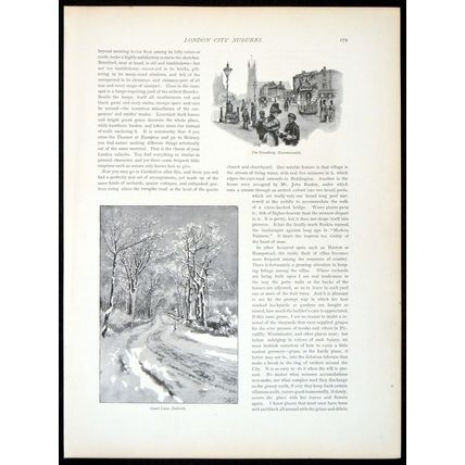 COURT LANE, DULWICH - BROADWAY, HAMMERSMITH 1893 London PAGE
