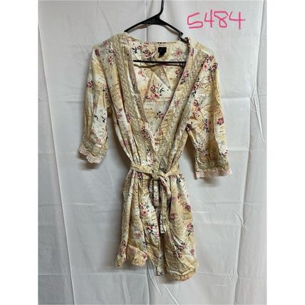 Vintage Floral Lace Kimono Robe Ivory Women's Size S