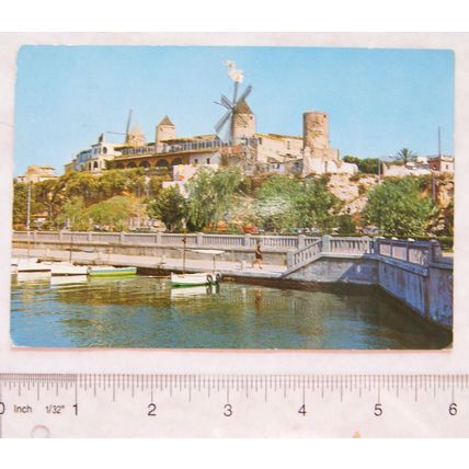 old postcard Palma de Mallorca Harbour, Spain