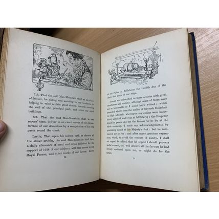 c1920s JONATHAN SWIFT "GULLIVER'S TRAVELS" ILLUSTRATED FICTION ANTIQUE BOOK (P5)