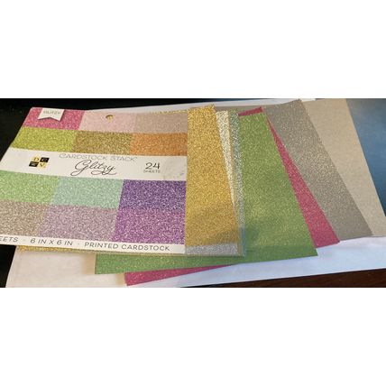 DCWV Cardstock - Glitzy Stack (6 x 6" - 22 sheets)
