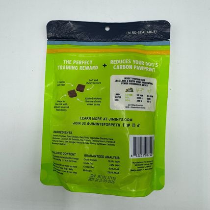 Jiminy’s Chewy Training Treats for Dogs – Sweet Potato & Peas Recipe – 6 oz