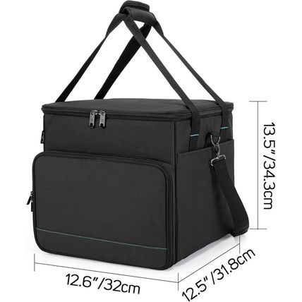 Lodrid Vinyl Record Carrying Bag with Bottom Padded Pad, Album Storage Case with