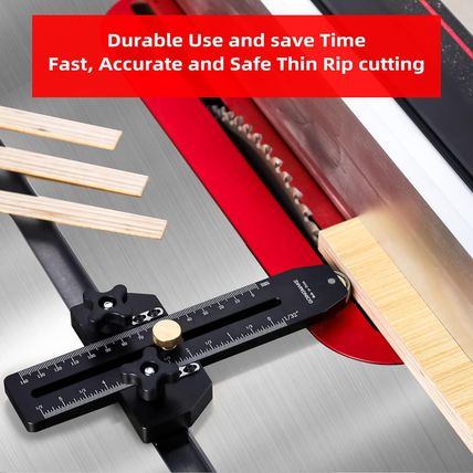 Thin Rip Jig Table Saw Jig Guide for Making Repetitive Narrow Thin Strip Cuts Wo