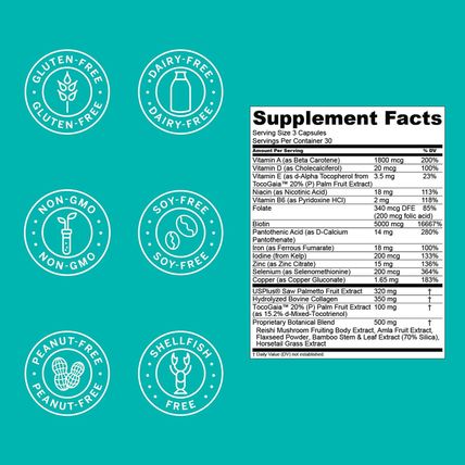 Hair La Vie Live Conscious Clinical Formula Hair Growth Vitamins for Women and M