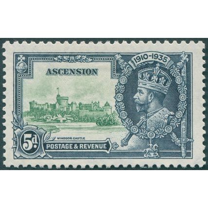 Ascension 1935 5d. green & indigo Jubilee SG33 unused