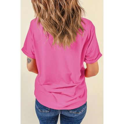 Sachet Pink Glitter Ghost Graphic Halloween T Shirt