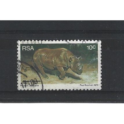 SouthAfrica.SG405 10c Black Rhinoceros.Fine Used.Sep25c