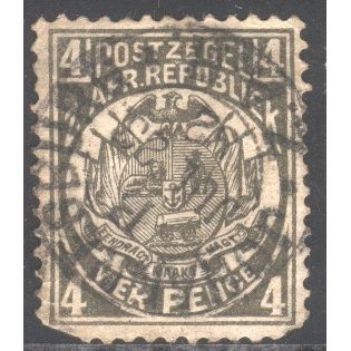 South Africa (Republic) 1885 - 4d olive - Arms - used